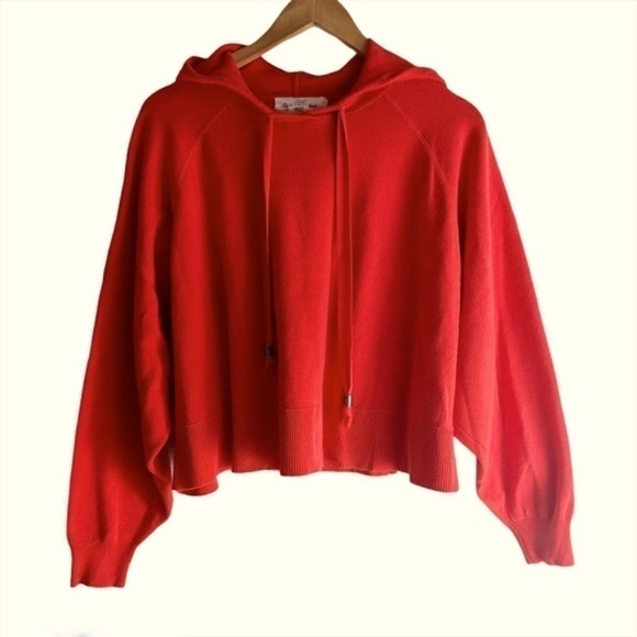 L.O.G.G. H&M Coral Oversized Cropped Hoodie Womens - Picture 1 of 11